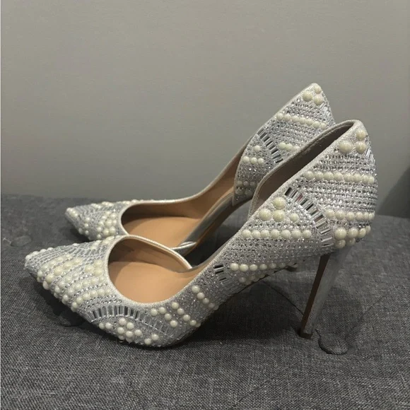 International Concepts Kenjay Womens Rhinestone Pointed Toe D'Orsay Heels - Picture 4 of 5